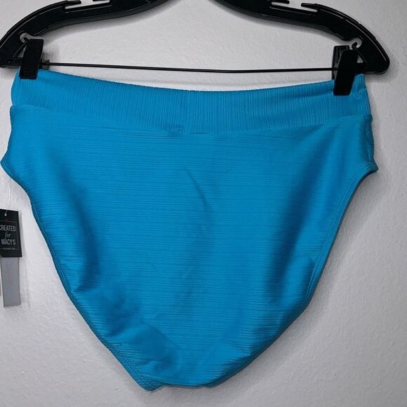 SALT + COVE Womens Size XL Ribbed V-Waist Bikini Bottoms in Aqua - Picture 2 of 8